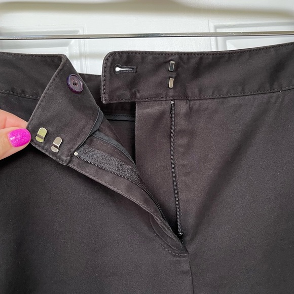 •Ann Taylor• Flat Front Black Dress Pants - Size 10 - Picture 5 of 9